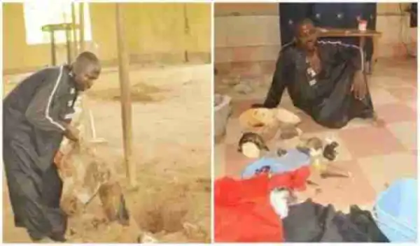 Image....!! Prophet Buries Cow Heads, Tortoise In Church